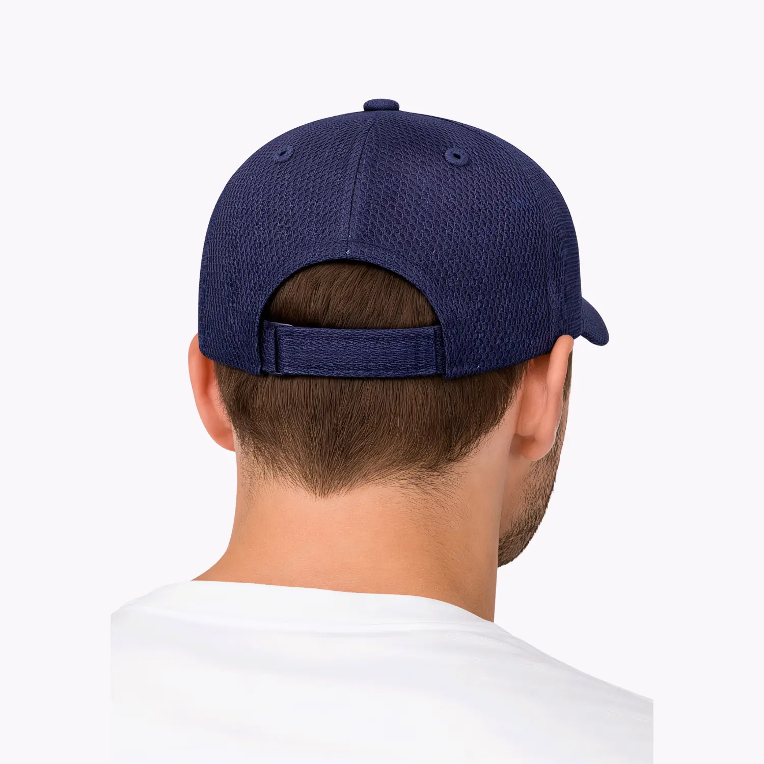 Custom Trucker Baseball Cap | Bee-Eye Lattice & Mesh - Back
