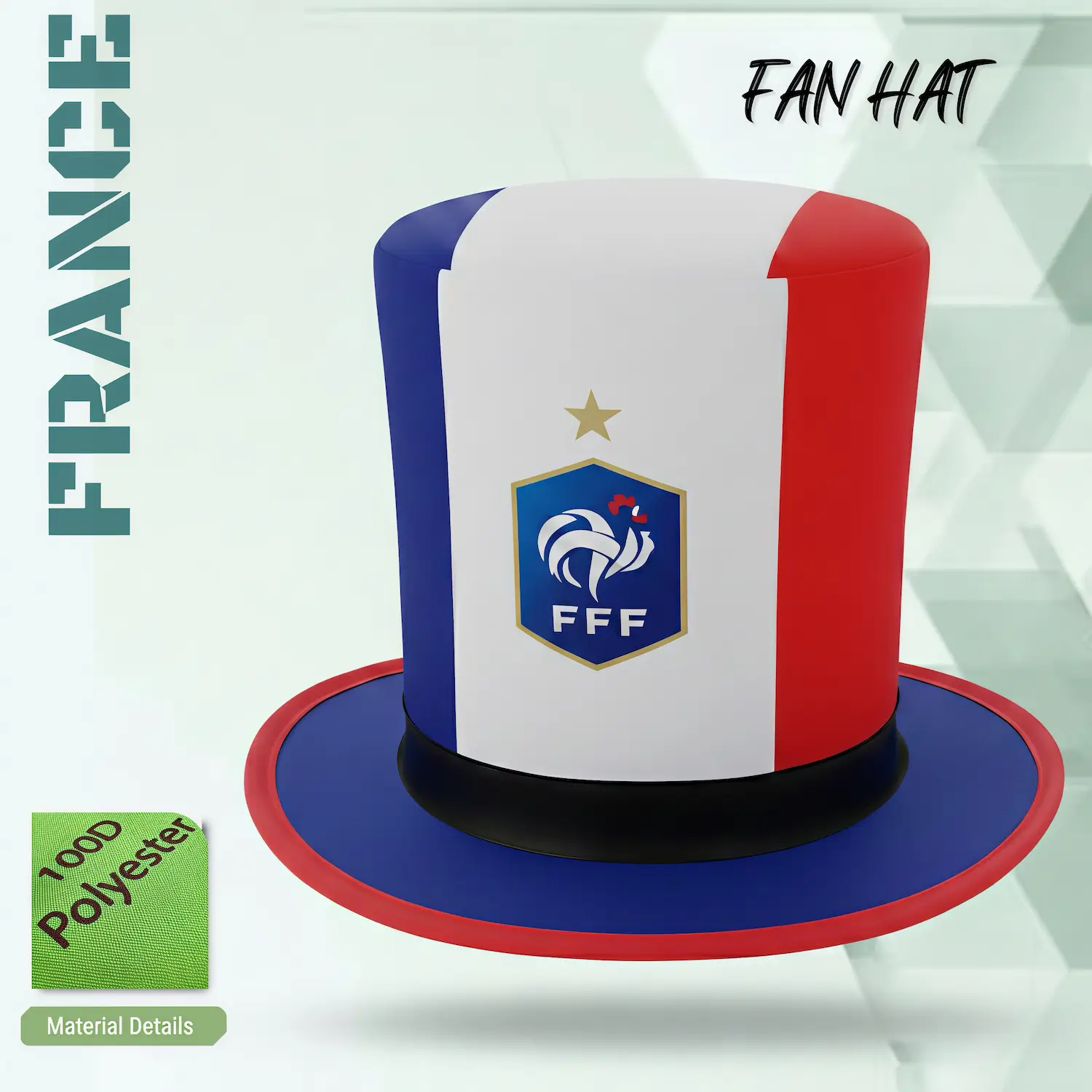 2026 FIFA World Cup France National Team Novelty Fan Top Hat - SKU:NPS-WCP-FAN-003