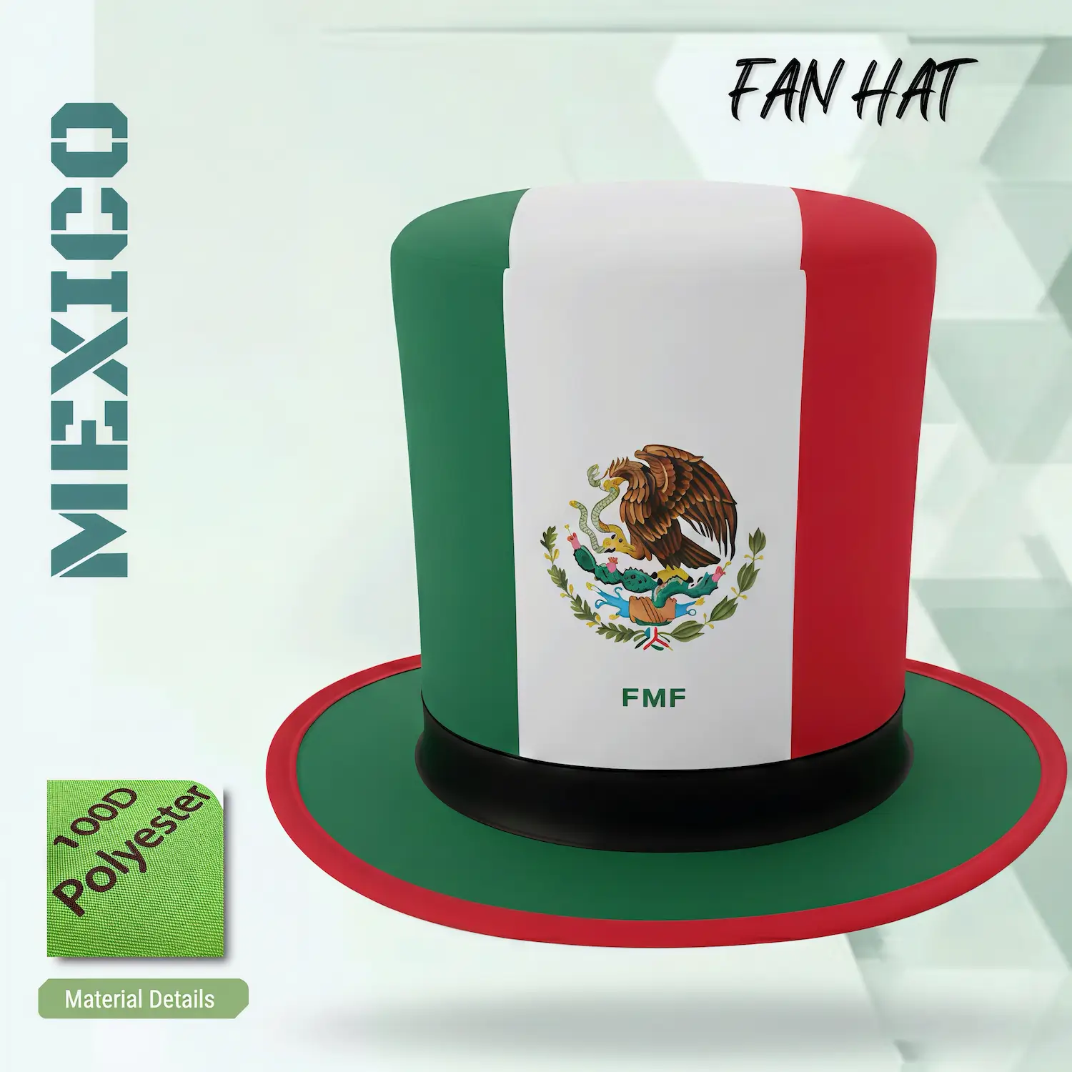 Mexico National Team Sublimation Fan Hat-SKU: NPS-WCP-FAN-003