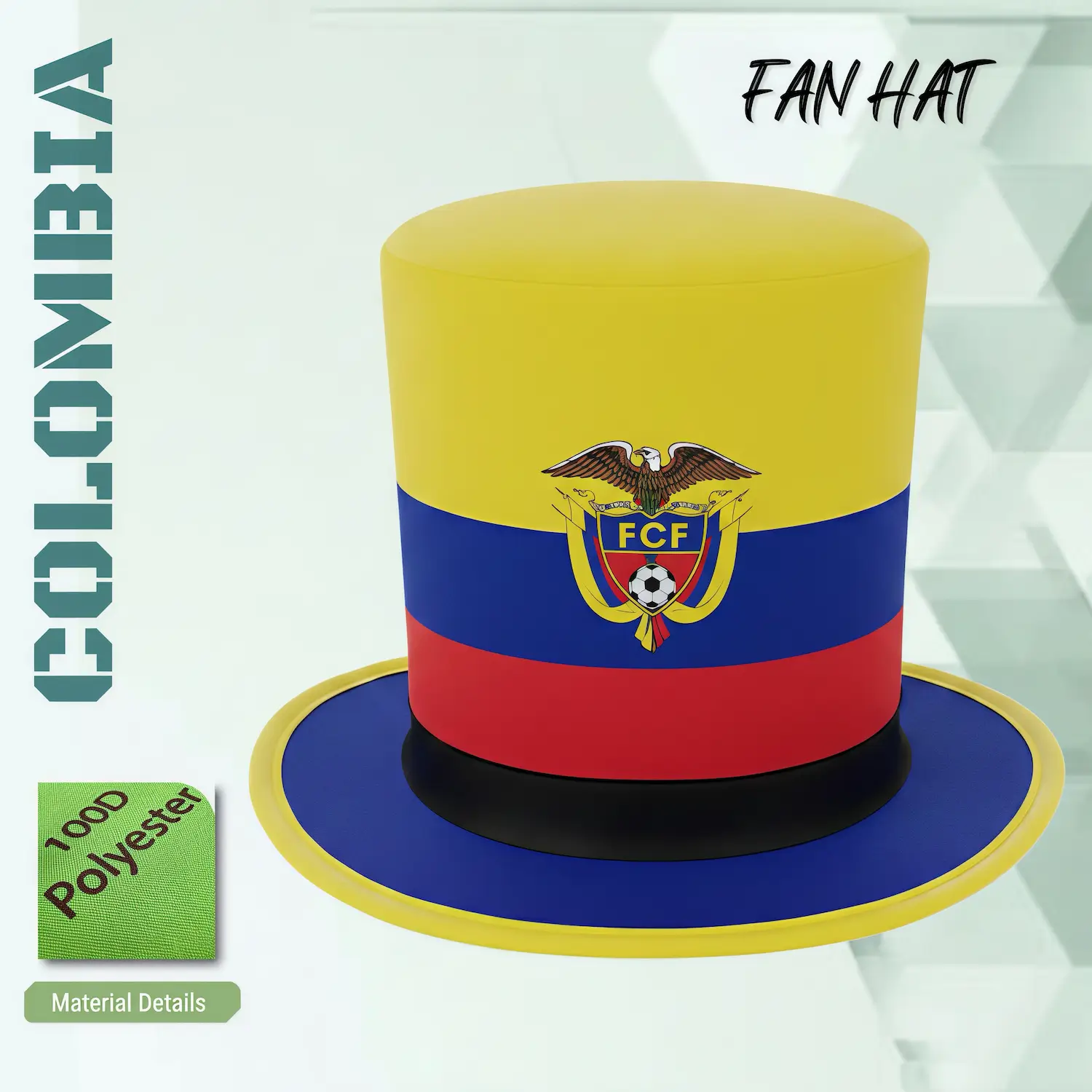 2026 FIFA World Cup Colombia National Team Novelty Fan Top Hat - SKU:NPS-WCP-FAN-003