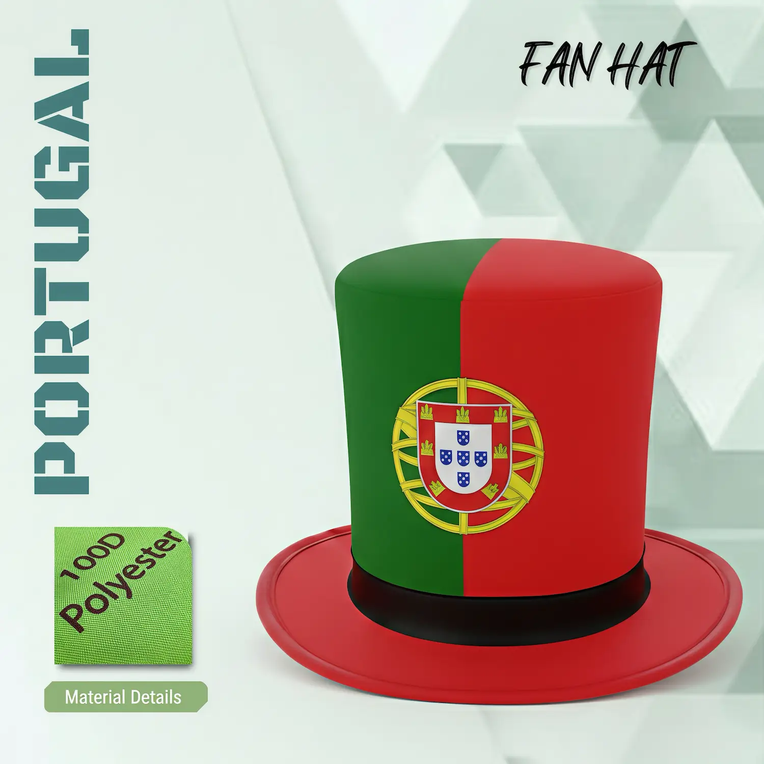 2026 FIFA World Cup Portugal National Team Novelty Fan Top Hat - SKU:NPS-WCP-FAN-003