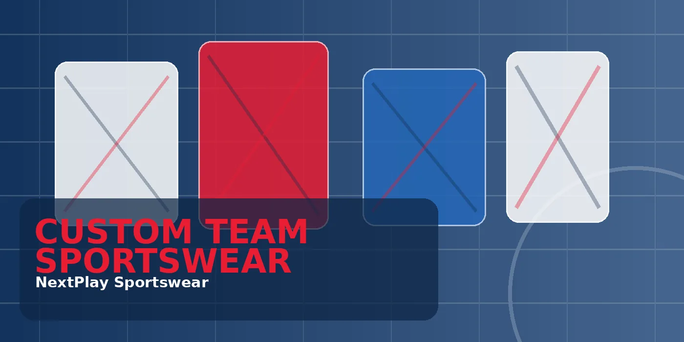 Custom jerseys, caps, hoodies, and sports bag arranged for a team order